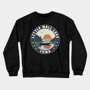 Little Wall Lake Iowa Sunset Crewneck Sweatshirt